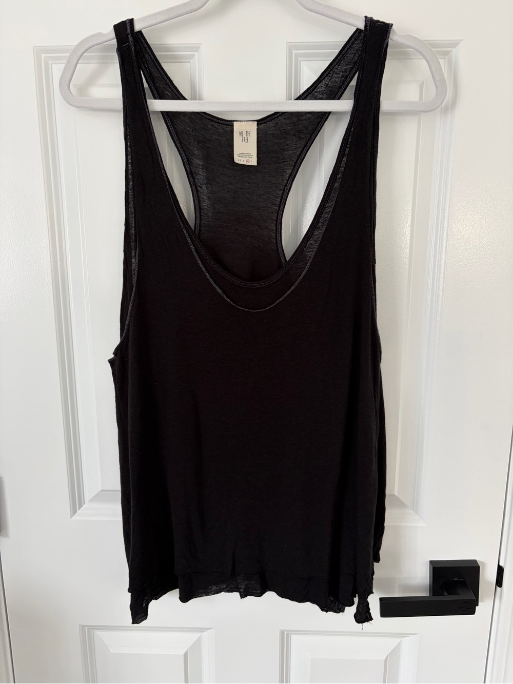 We The Free Black Racerback Tank Top
